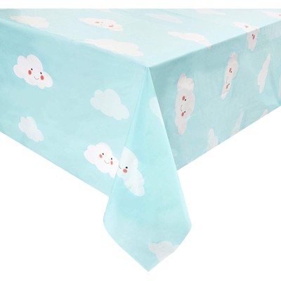 Blue Panda 3-Pack Cloud Disposable Party Table Covers Tablecloth 54"x108" Party Supplies