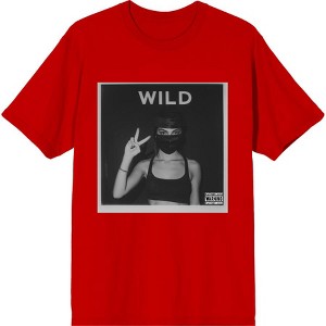 "Wild" Album Cover Masked Woman Adult Crew Neck Short Sleeve Tee - 1 of 2