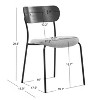 Nordlys Set of 2 Metal and Bouclé Dining Chairs Modern Design Style Upholstery Dining Room - 4 of 4