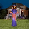 Gemmy Airblown Inflatable Pumpkin Reaper w/Top Hat Giant , 12 ft Tall, Purple - 2 of 3