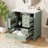 30" Bathroom Vanity with Sink, Modern Under Sink Cabinet with 1 Door, Shelf and 3 Soft-Close Drawers for Bathroom or Powder Room – Cuddlewood - 3 of 4