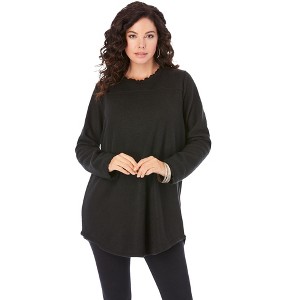 Roaman's Women's Plus Size High Pile Fleece Fleece Tunic - 1 of 4
