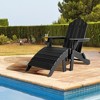 Tangkula HDPE Adirondack Folding Ottoman Outdoor Footstool All-Weather Footrest - 4 of 4