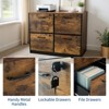 4 Drawer File Cabinet with Lock, Wooden File Cabinet for Home Office, Vertical Filing Cabinets for A4 Size, Locked Filing Storage Cabinet,brown - 4 of 4