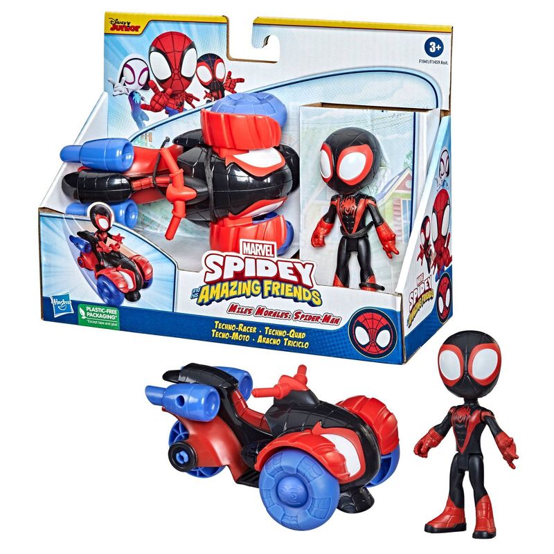 Marvel Spidey and His Amazing Friends Miles Morales Techno-Racer, 4 of 11
