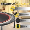 Aukfa 40 Inch Fitness Trampoline with Adjustable Handle - Foldable Rebounder with 6 Legs for Adults, Home Gym Workout - 3 of 4