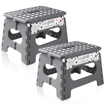 Home Folding Step Stool - Foot Stool With 9 Inch Height - Holds Up To 300 Lbs - Lightweight