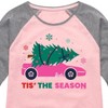 Girls' - Barbie - Holiday & Christmas Shirt Tail Raglan Graphic T-shirt - 2 of 3