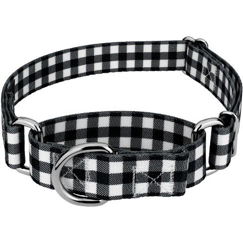 Black and white 2025 buffalo check dog collar