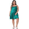 Women's Plus Size Satin Heart Print Sleeveless Nightgowns - Agnes Orinda - 3 of 4