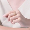 Stylish Gold Plated Chain Band Ring with Sparkling Cubic Zirconia Accents for a Modern and Chic Touch of Elegance - 2 of 3