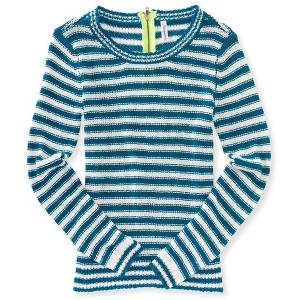 Aeropostale Womens Striped Zip Back Knit Sweater - 1 of 1