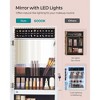 Mirror Jewelry Cabinet Standing Armoire Organizer Jewelry Storage with Full-Length Frameless LED Lights Mirror - 4 of 4