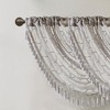 Dsvimoy Curtain Panel Diamond Sheer Embroidered Waterfall Valance for Living Room, Gray, 1.48"*9.84"*7.09" - 3 of 4