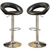 Sapphtopaz 2 PCS Swivel Bar Stools with Circular Backrest, Adjustable Counter Height Bar Stools with Chrome Base, High Chair for Kitchen Island - 4 of 4