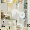 LunaLulinlk Lighted Glass Curio Display Cabinet,Glass Storage Cabinet included Antique white - 3 of 4