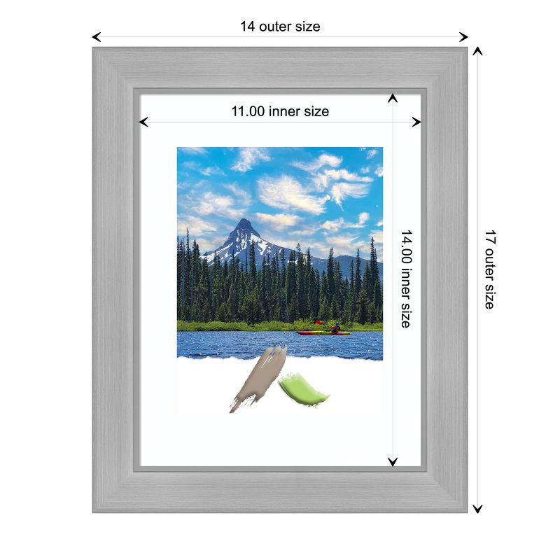Amanti Art Vista Brushed Nickel Narrow Picture Frame, 4 of 7