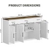 Jojoka 55" Modern Buffet Sideboard with Drawer and Adjustable Shelves，Coffee Bar Cabinet Table for Dining Room - 2 of 4
