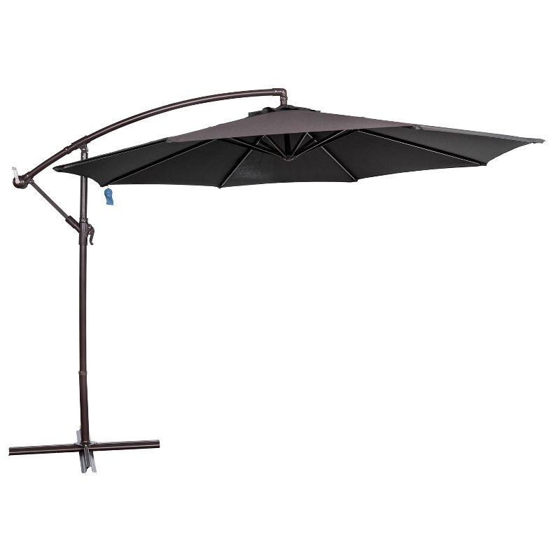 10&#39; x 10&#39; Captiva Cantilever Spa Side Patio Umbrella with Cover Black - Island Umbrella, 1 of 8