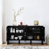 60" Sideboard Buffet Cabinet, Wooden Coffee Bar Cabinet with Adjustable Shelves, Media Console Table, Kitchen Pantry Cabinet for Living Room - 2 of 4
