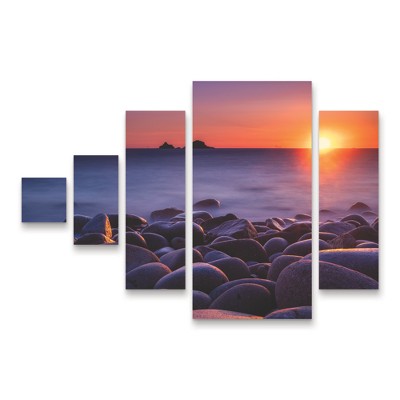 Trademark Fine Art Michael Blanchette Photography Sun on the Rocks 5 Piece Panel Set Art