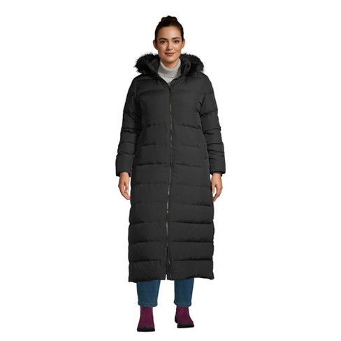 Lands' End Women's Plus Size Down Maxi Winter Coat - 3x - Black : Target