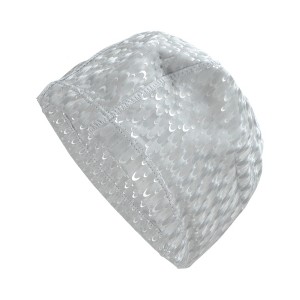 Unique Bargains PU Pleated style Swimming Cap 1 Pc - 1 of 4