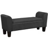 CAVINAS Velvet Storage Ottoman Bench with Firm Turned Wood Legs,Upholstered Storage Ottoman,Storage Benches for Living Room,Bedroom - 2 of 4