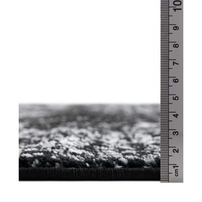 Casino Sofia 9' x 12' Black Rectangular Indoor Area Rug