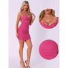 INSPIRE CHIC Women's Cutout Sleeveless V Neck Ruched Bodycon Dresses - 2 of 4