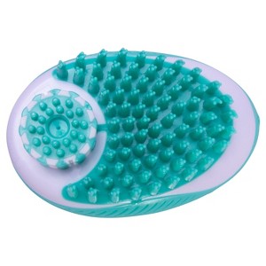 Pet Life Swasher Shampoo Dispensing Massage and Bathing Brush, Green - 1 of 4