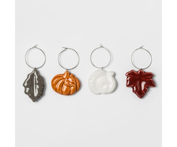 4pk Stoneware Wine Charms - Threshold&#153;