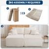 Sofa Bed, 79” Double Oversized Lounge Chair – Boneless Corduroy Loveseat with 4 Pillows No Assembly Cloud Sofa for Living Room/Bedroom/Office - 4 of 4