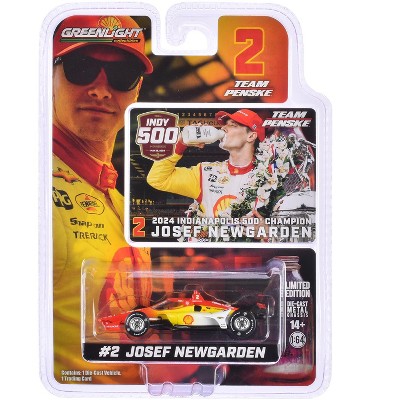 Dallara IndyCar #2 "Shell Oil" Team Penske Winner "108th Indianapolis 500 NTT IndyCar" 2024 1/64 Diecast Model Car by Greenlight
