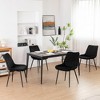 DYHOME Mid-century Modern Dining Chairs, Velvet Upholstered Metal Side Chair, Set of 4 - 2 of 4