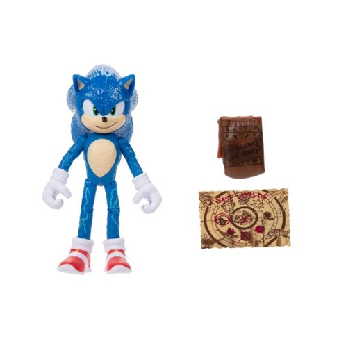 Sonic The Hedgehog 2 Sonic Action Figure With Map And Ring Pouch : Target