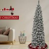National Tree Company First Traditions Unlit Pencil Slim Flocked Acacia Hinged Artificial Christmas Tree - 2 of 3