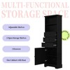 NicBex 67.3" Modern Matte Finish Bathroom Cabinet with Adjustable Shelves,1 Door&3 Drawers,Freestanding Storage Cabinet for Bathroom - 4 of 4