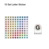 Unique Bargains Laser Capital Alphabet Round Self-Adhesive Reflective Letter Stickers 10 Pcs - 2 of 3