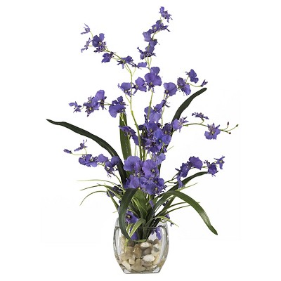 purple silk flower arrangements