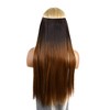 Unique Bargains Women's Straight Long Hair Hair Extensions High Temperature Fiber Gradient Brown 1 Pc - 2 of 3