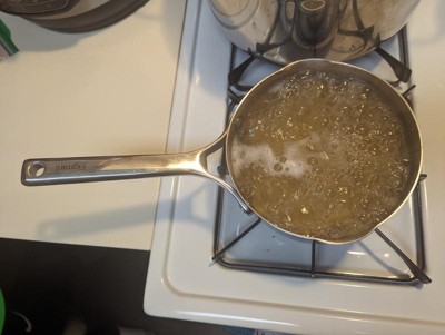 1.5qt Stainless Steel Sauce Pan With Straining Lid Silver - Figmint ...