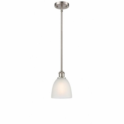 Castile - 1 Light Stem Hung Mini Pendant In Industrial Style-9 Inches Tall and 6 Inches Wide