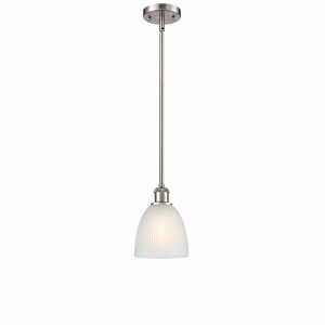 Castile - 1 Light Stem Hung Mini Pendant In Industrial Style-9 Inches Tall and 6 Inches Wide - 1 of 1
