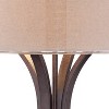 Franklin Iron Works Tristan Industrial Rustic 64" Tall Floor Lamp Smart Socket Deep Bronze Sheer Outer Linen Inner Shade for Living Room - 3 of 4