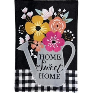 Colorful Watering Can Spring Burlap Garden Flag 18" x 12.5" Briarwood Lane - 1 of 4