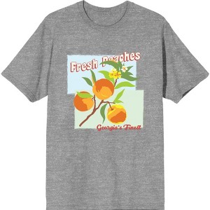 Natural World Fresh Peaches Georgia's Finest Men's Short Sleeve Tee - 1 of 2