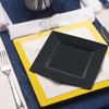 Smarty Had A Party 8" Black Square Plastic Salad Plates (120 Plates) - image 3 of 4