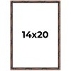 PosterPalooza | 14x20 Bamboo Picture Frame, UV Acrylic, 4 Finishes - Brown, Black, Gold, and Natural - 2 of 4