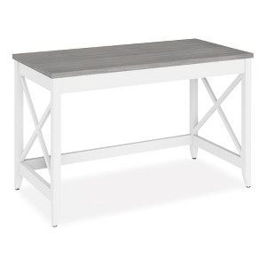 Workspace by Alera Farmhouse Writing Desk, 47.24" x 23.62" x 29.53", Gray - 1 of 4